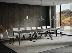Mesa extensible 90x200/460 cm Proxy Cemento estructura Antracita