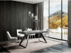 Mesa extensible 90x200/460 cm Proxy Cemento estructura Antracita