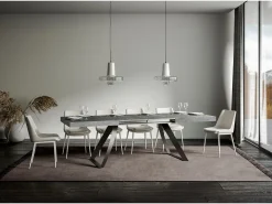 Mesa extensible 90x200/460 cm Proxy Cemento estructura Antracita