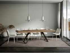 Mesa extensible 90x200/460 cm Proxy Premium Roble Natural estructura Antracita