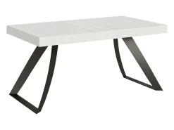 Mesa extensible 90x160/420 cm Proxy Fresno Blanco estructura Antracita