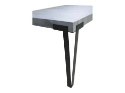 Mesa extensible 90x180/284 cm Rio Cemento estructura Antracita