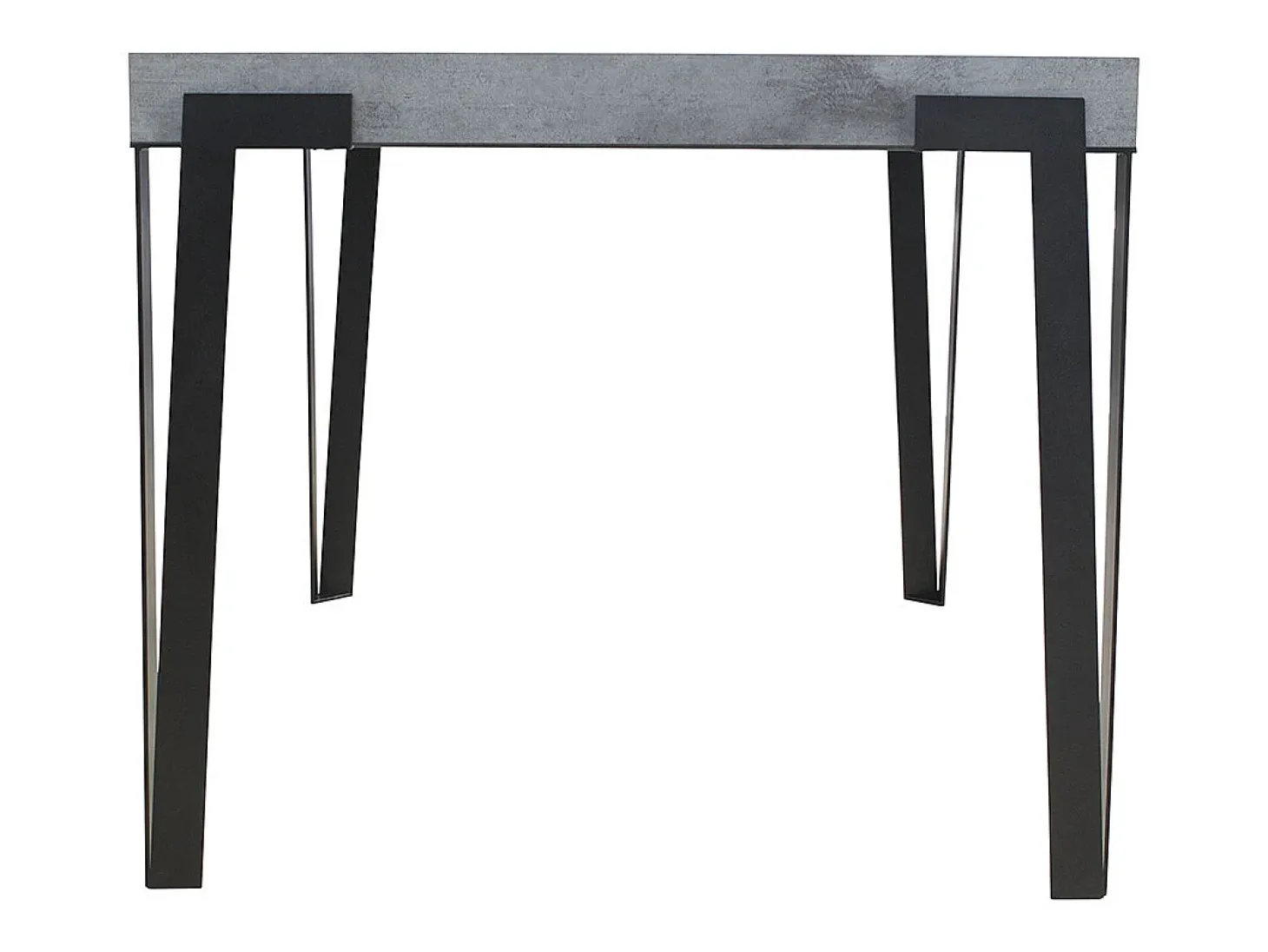 Mesa extensible 90x160/264 cm Rio Cemento estructura Antracita