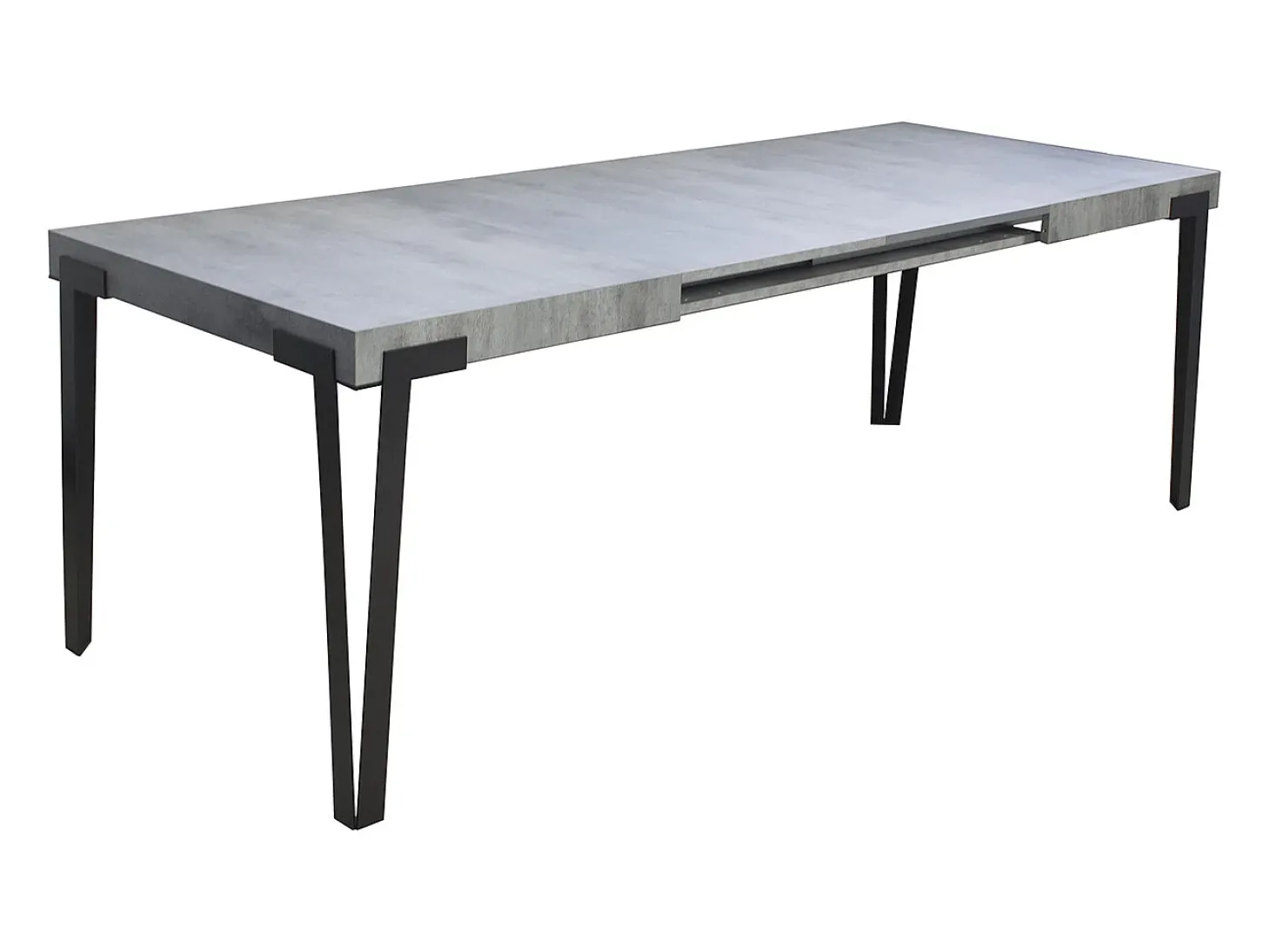 Mesa extensible 90x160/264 cm Rio Cemento estructura Antracita