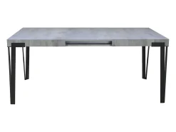 Mesa extensible 90x140/244 cm Rio Cemento estructura Antracita