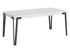 Mesa extensible 90x180/284 cm Rio Fresno Blanco estructura Antracita