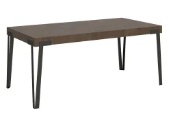 Mesa extensible 90x200/304 cm Rio Nogal estructura Antracita