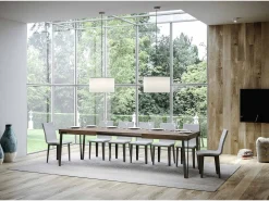 Mesa extensible 90x200/304 cm Rio Nogal estructura Antracita