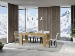 Mesa extensible 180/284x90 cm Roxell roble natural