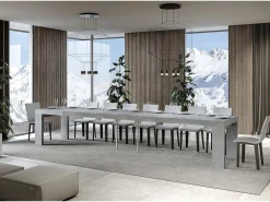 Mesa extensible 90x160/420 cm Roxell Premium Cemento