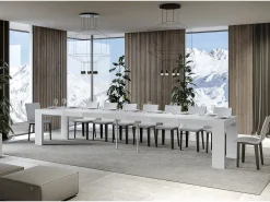 Mesa extensible 90x180/440 cm Roxell Premium Fresno Blanco