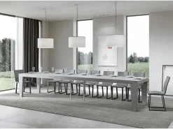 Mesa extensible 90x200/460 cm Spimbo Premium Cemento