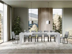 Mesa extensible 200/460x90 cm Spimbo fresno blanco