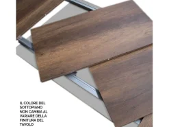Mesa extensible 90x130/390 cm Tapa Naxy Mix Nogal - Patas Fresno Blanco
