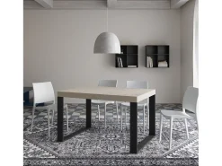 Mesa extensible 120/224x90 cm Tecno cachemira patas antracita