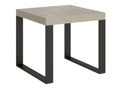 Mesa extensible 90/246x90 cm Tecno cachemira patas antracita