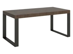 Mesa extensible 200/460x90 cm Tecno nogal patas antracita