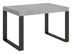 Mesa extensible 140/244x90 cm Tecno cemento patas antracita