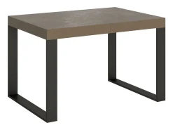 Mesa extensible 140/400x90 cm Tecno gris paloma patas antracita