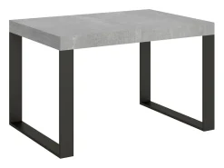 Mesa extensible 130/234x90 cm Tecno cemento patas antracita
