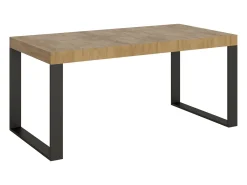 Mesa extensible 180/440x90 cm Tecno roble natural patas antracita