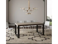 Mesa extensible 180/284x90 cm Tecno gris paloma patas antracita