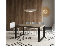 Mesa extensible 90x160/420 cm Tecno Premium gris paloma patas antracita