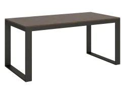 Mesa extensible 180/440x90 cm Tecno Evolution nogal estructura et patas antracita