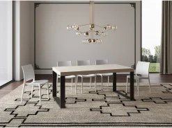 Mesa extensible 90x180/440 cm Tecno Premium Cachemira patas antracita