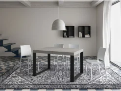 Mesa extensible 120/380x90 cm Tecno Premium patas antracita cachemir