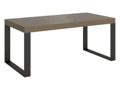Mesa extensible 180/440x90 cm Tecno gris paloma patas antracita
