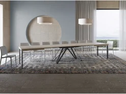 Mesa extensible 200/460x90 cm Terium cachemira patas antracita