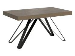 Mesa extensible 160/264x90 cm Terium gris paloma patas antracita