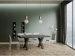 Mesa extensible 90x160/420 cm Traffic Evolution Cemento estructura Antracita