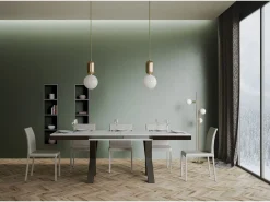Mesa extensible 90x180/440 cm Traffic Evolution Fresno Blanco estructura Antracita