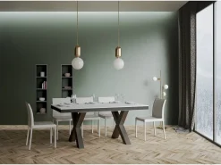 Mesa extensible 90x180/440 cm Traffic Evolution Fresno Blanco estructura Antracita