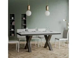 Mesa extensible 90x180/440 cm Traffic Evolution Fresno Blanco estructura Antracita