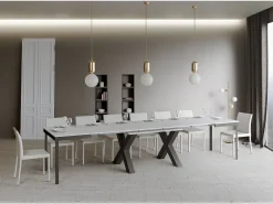 Mesa extensible 90x180/440 cm Traffic Evolution Fresno Blanco estructura Antracita