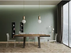 Mesa extensible 90x180/284 cm Traffic Evolution Roble Natural estructura Antracita