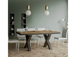 Mesa extensible 90x180/284 cm Traffic Evolution Roble Natural estructura Antracita