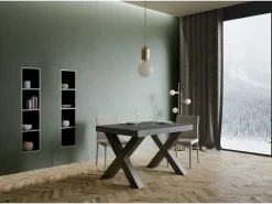 Mesa extensible 90x120/224 cm Traffic Cemento estructura Antracita