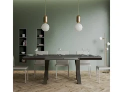 Mesa extensible 90x160/264 cm Traffic Evolution Cemento estructura Antracita