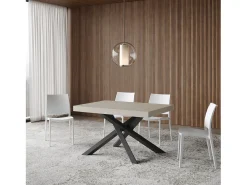 Mesa extensible 90x140/400 cm Volantis Premium cachemira patas antracita