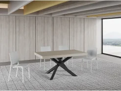 Mesa extensible 90x160/264 cm Volantis Premium cachemira patas antracita