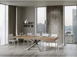Mesa extensible 90x200/460 cm Volantis Premium Roble Natural estructura multicolor 4/C