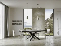 Mesa extensible 160/420x90 cm Volantis Evolution cemento estructura et patas antracita