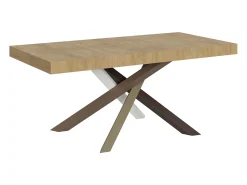Mesa extensible 180/284x90 cm Volantis roble natural patas multicolor 4/C