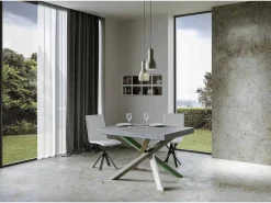 Mesa extensible 90x140/400 cm Volantis Premium Cemento estructura multicolor 4/A