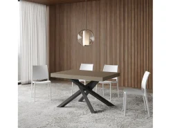 Mesa extensible 90x120/224 cm Volantis Premium gris paloma patas antracita