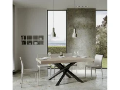 Mesa extensible 200/460x90 cm Volantis cachemira patas antracita